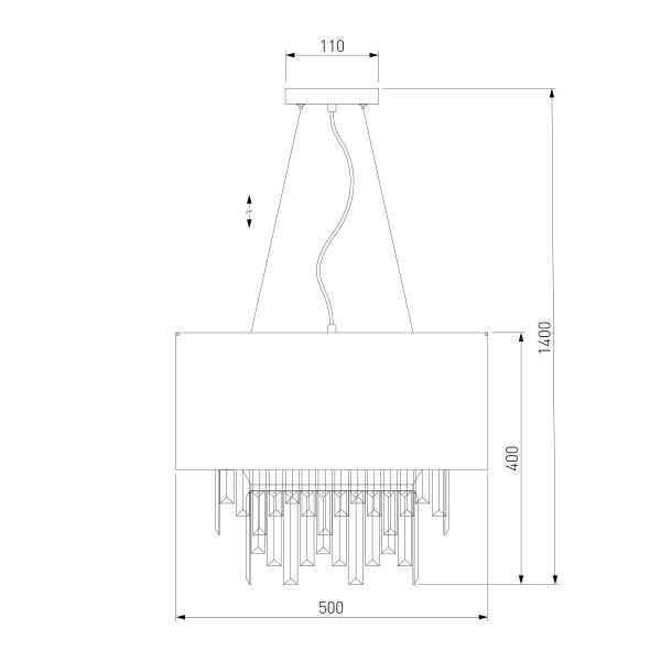 Люстра подвесная Strotskis Amantea 6x40 Вт E14 хром 10106/6 (хром) 