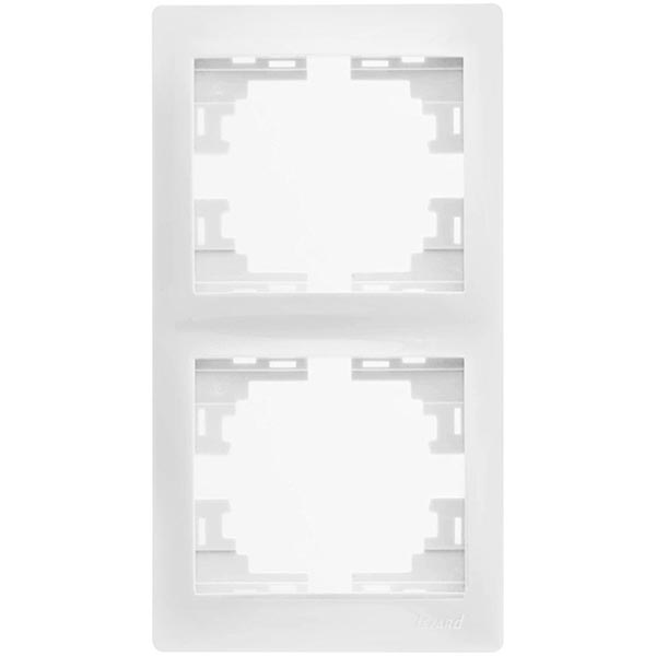 Рамка двухместная Lezard MIRA вертикальная белый 701-0200-152
