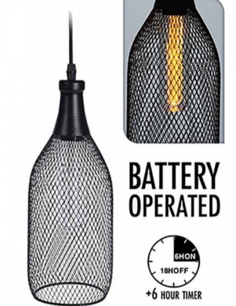 Світильник підвісний Garden Н 31 см D 12 см 1xчорний 41385 