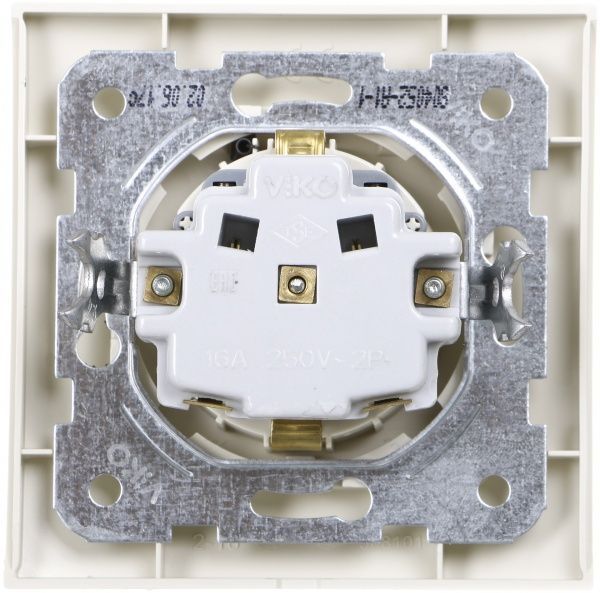 Розетка із заземленням Viko Linnera зі шторками з кришкою крем 90401012