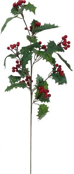 Гілочка декоративна з ягодами калини різдвяна 68 см 4700  