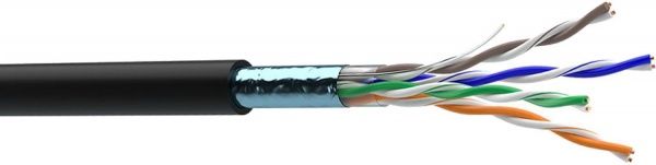 Кабель компьютерный монолит Одескабель FTP КППЭ-ВП(100) 4x2х0,51 медь 