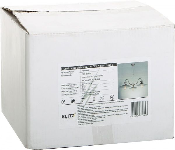 Люстра підвісна Blitz 4xE27 7344-43 