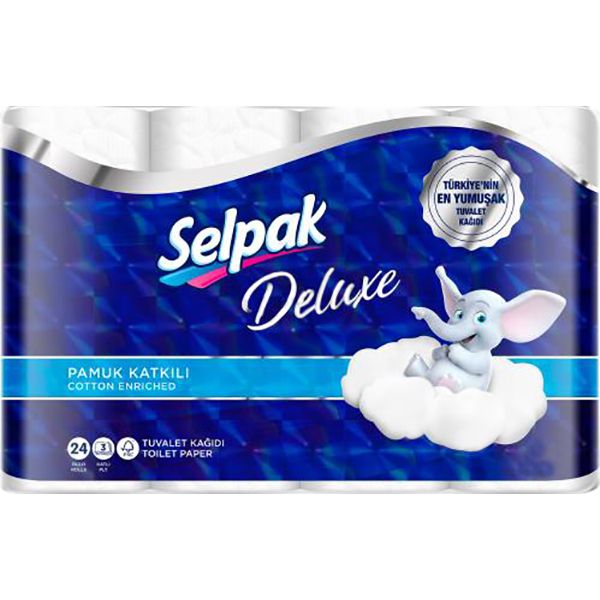 Бумага туалетная Selpak Delux трехслойные 24 шт