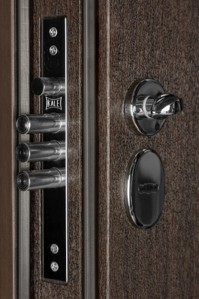 Дверь входная Булат Термо House-705 стеклопакет венге темный 2050x950 мм левая