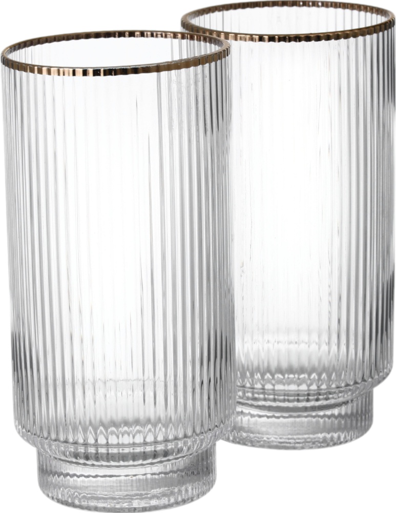 Набор стаканов высоких Fiora Ripple стекло 410 мл 2 шт.
