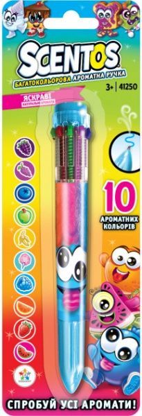 Ручка кулькова Scentos багатокольорова ароматна Чарівний настрій 41250