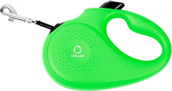 Поводок-рулетка Collar для собак S 15 кг 5 м лента салатовый