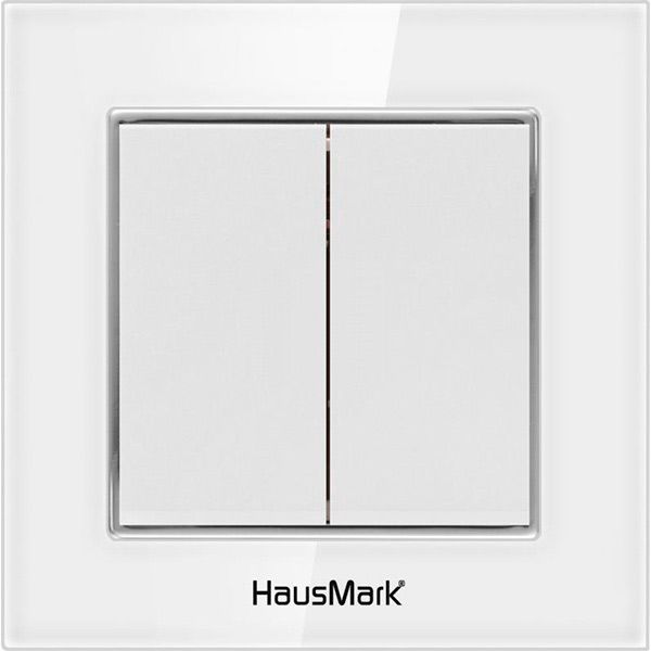 Выключатель двойной HausMark Alta белый