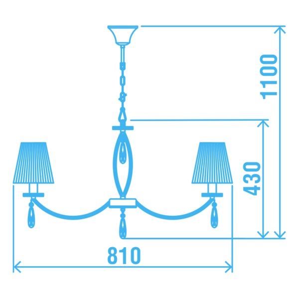 Люстра Victoria Lighting 8x40 Вт E14 хром Chanel/SP8 