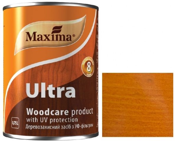 Декоративний та захисний засіб для деревини Maxima Ultra осінній клен глянець 0,75 л