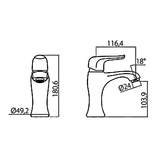 Смеситель для умывальника Damixa Palace Evo 420210000