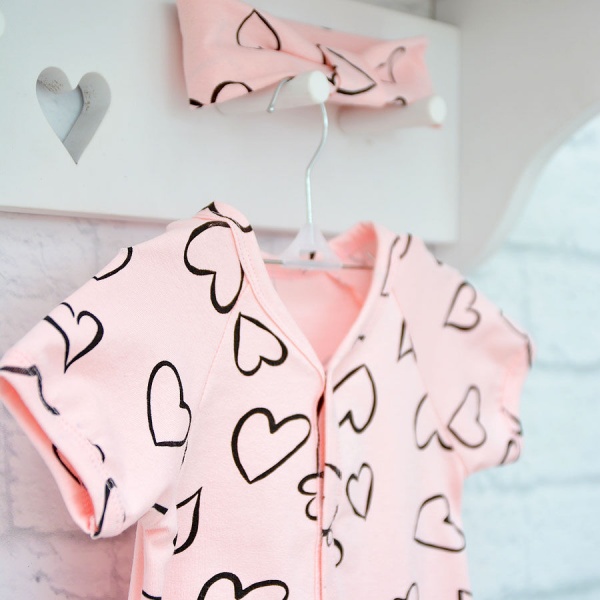 Песочник для девочки Blanka Сердечко р.80 розовый 12947 