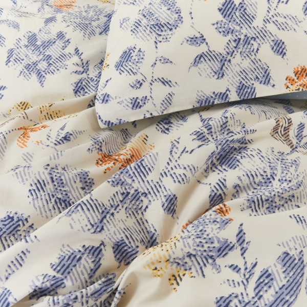 Комплект постельного белья Rita 2 голубой с белым La Nuit 