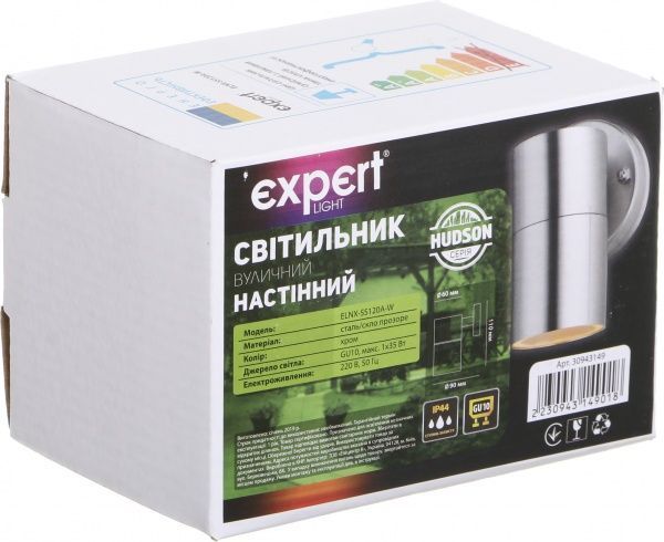Светильник уличный настенный Expert Hudson ELNX-SS120A-W GU10 35 Вт IP44 хром 