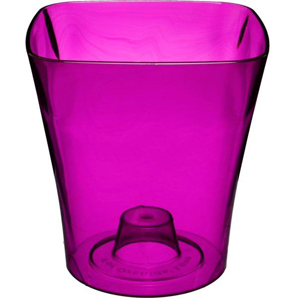 Кашпо для орхидей Квадро фиолетовый квадратный 5,5л фиолетовый 