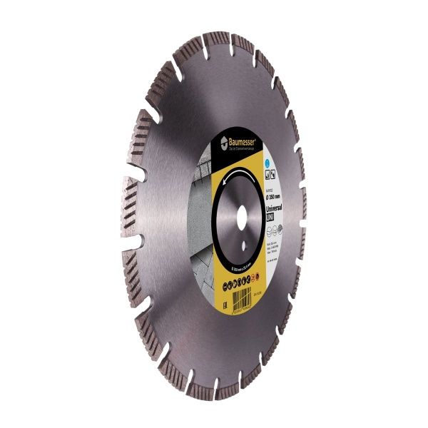 Диск алмазний відрізний Baumesser 350x3,5x25,4 бетон, цегла, піщаник 94120129024