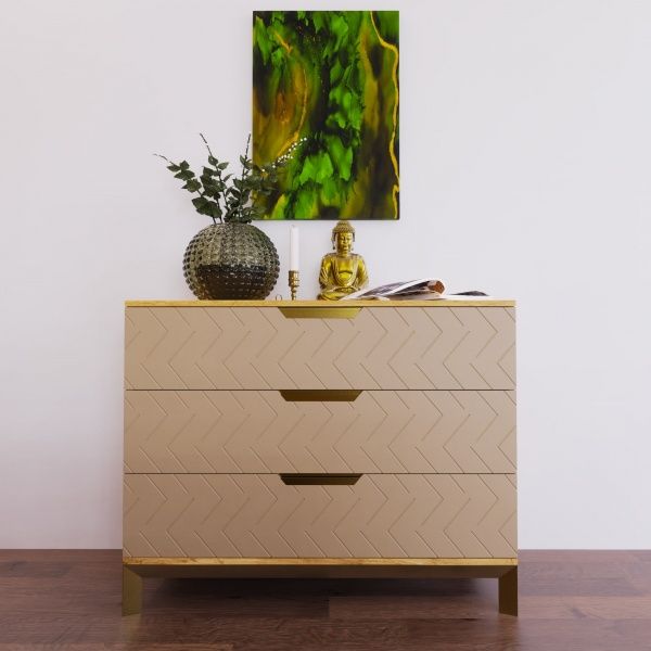 Комод Art in Head Swan 800 3ш дуб вотан/каталонський жовтий 