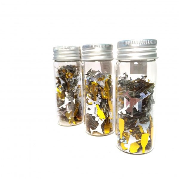 Конфеті для декорування в скляній банці Пляшка та бокал 1 шт. Річ-Ленд