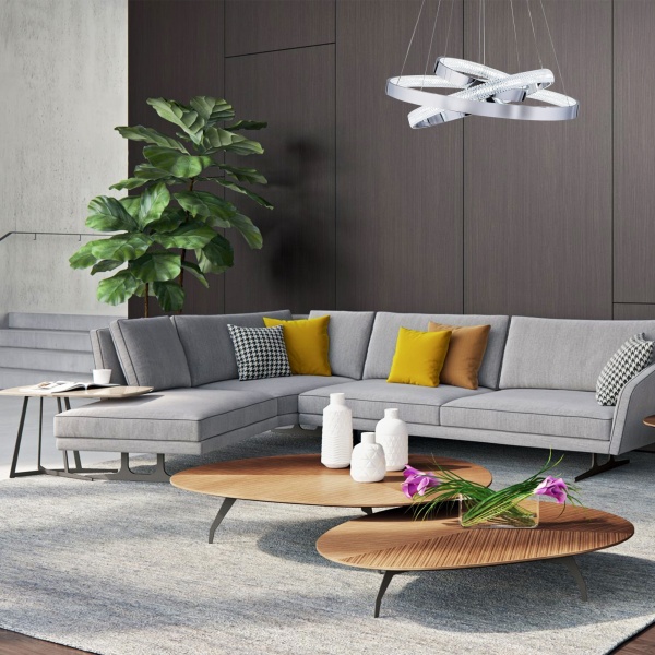 Подвес Smart Posh пульт ДУ/Wi-Fi LED 90276/3 хром