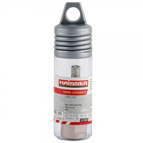 Сверло алмазное Haisser Hard Ceramics для КШМ М14 8 мм 1 шт. 108341