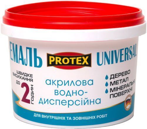 Емаль Protex Universal чорний напівмат 0,3л