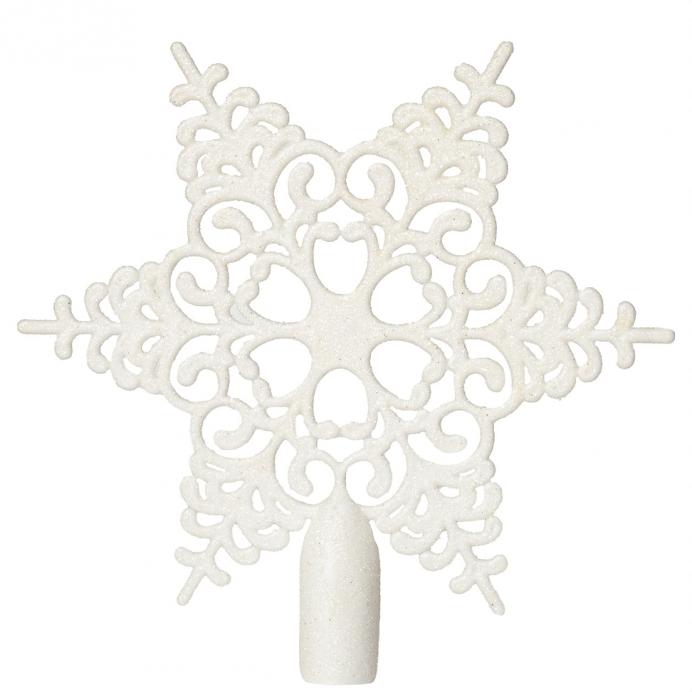 Верхівка Зірка 20 см глітер d200 мм білий