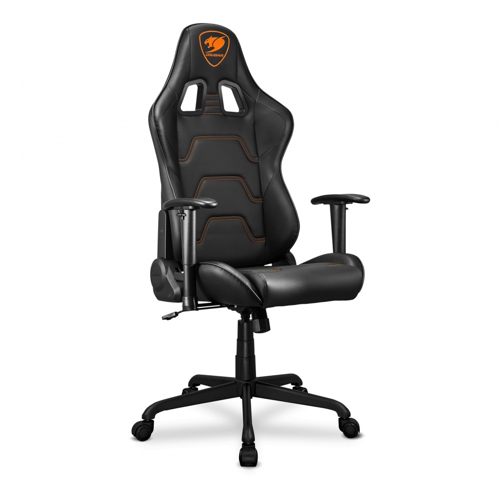 Кресло игровое Cougar Armor ELITE (Black), дышащая экокожа, стальной каркас черный