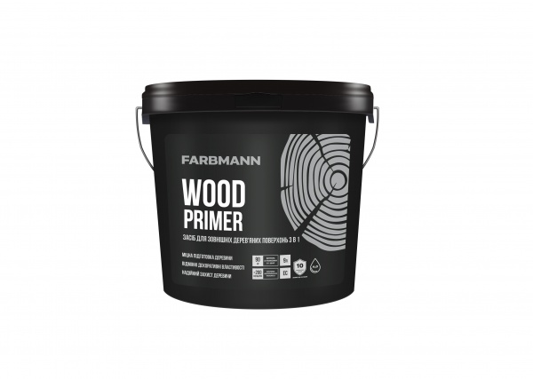 Ґрунт Farbmann для зовнішніх дерев'яних поверхонь 3 в 1 Wood Primer база EC 0,9 л