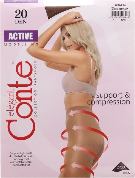 Колготки Conte ACTIVE 20 den bronz р. 2 бронзовый 