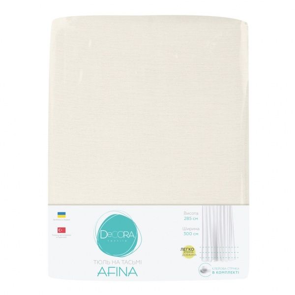 Тюль Afina 300x285 см кремовий Decora textile