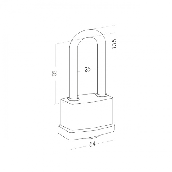 Замок навісний Horst HR-WS1L-50E відкритий (амбарний) 