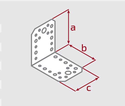 Кутник перфорований Profstal рівносторонній 50x50x35 мм 2,5 мм