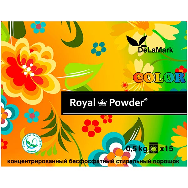 Стиральный порошок для машинной и ручной стирки DeLaMark Color 0,5 кг