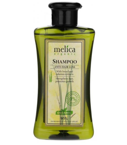 Шампунь Melica Organic з олією Ши та екстрактом аїру та житнього солоду проти випадіння волосся 300 мл