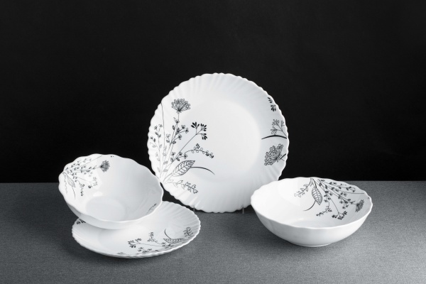 Салатник V-155BW черно-белое соцветие Wave 155 мм Vittora