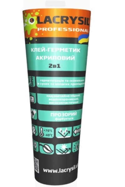Клей-герметик LACRYSIL Крепче гвоздей 2 в 1 150 г 