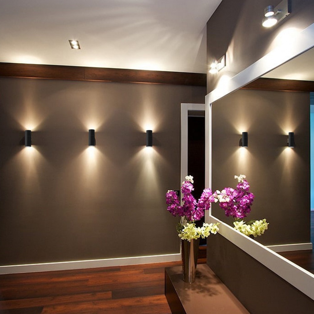 Світильник вуличний настінний Eurolamp 30 Вт GU10 /чорний LH-2xGU10(spot)