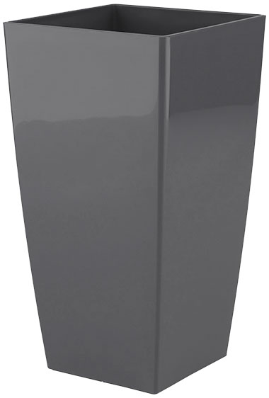 Горщик пластиковий Artevasi Pisa квадратний 90л чорний антрацит 
