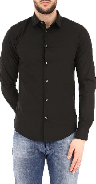 Сорочка Emporio Armani CAMICIA UOMO / MAN SHIRT 8N1C091N06Z-0999 р. 2XL чорний