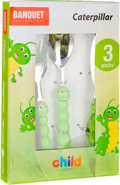 Набор столовых приборов детский Гусеничка 3 шт. 41WF1613PCS Banquet
