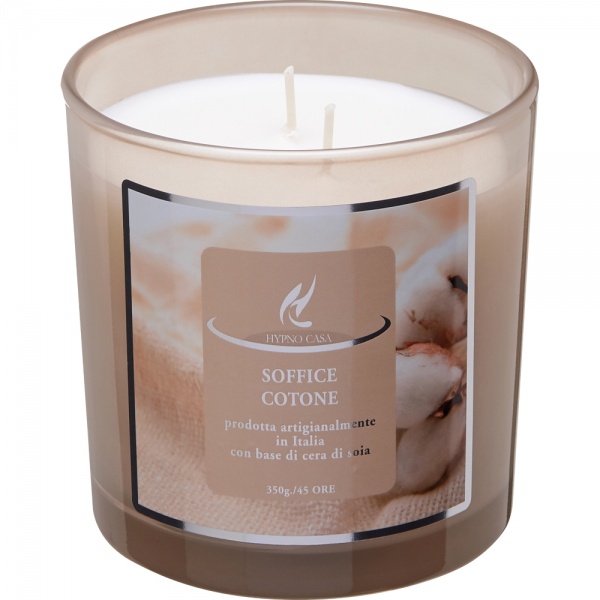 Свічка ароматична Hypno Casa SOFFICE COTONE 350г 