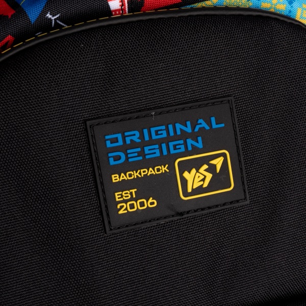 Рюкзак школьный YES Fashion T-133 Welcome to Ukraine черный