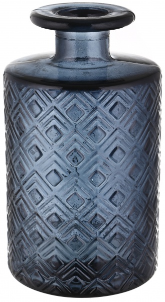 Ваза стеклянная San Miguel Nihon 16 см синяя 