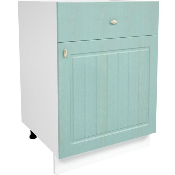 Тумба нижня МС Прованс смарагд Ням 60/82/52 (1+1) з метабоксом прованс смарагд Грейд