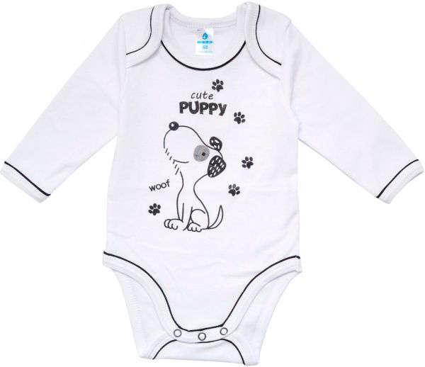 Боди Minikin Веселый щенок р.68 белый с принтом 197020368 