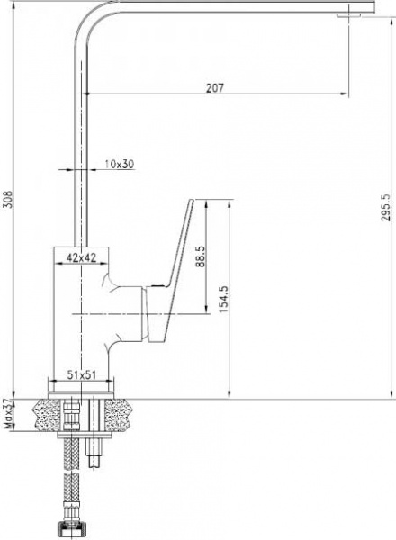 Змішувач для кухні Imprese Elanta (55451)