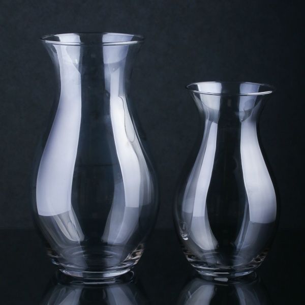 Ваза стеклянная прозрачная Ластер 14х24 см Luna