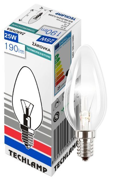 Лампа розжарювання Techlamp B35 25 Вт E14 230 В прозора 