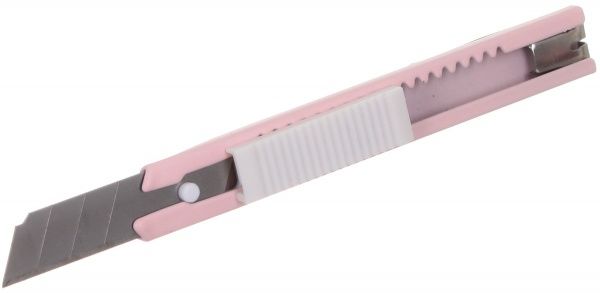 Нож канцелярский Classic розовый 